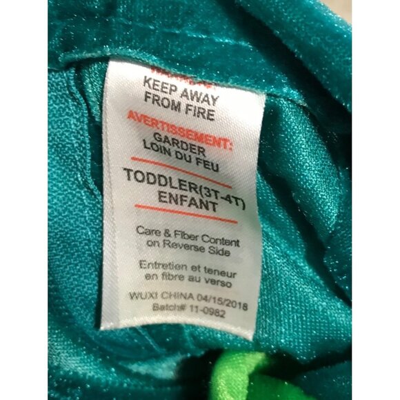 Toddler Dragon Costume With Orange Wings & Green Belly No Mask 4T - Picture 9 of 9